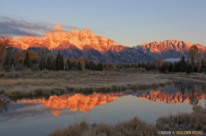 Sunrise against the Tetons