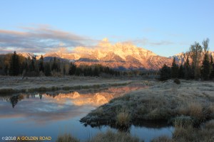 Sunrise against the Tetons