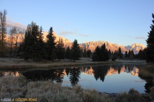 Sunrise against the Tetons