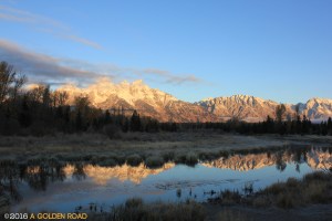 Sunrise against the Tetons